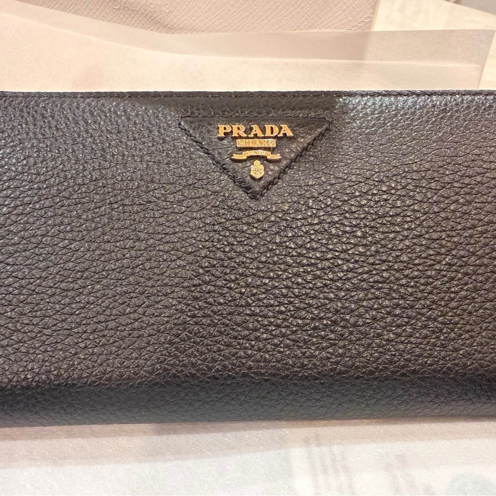 Prada Long Wallet 1ML506 Vitello Daino